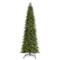Glitzhome® 15ft Pre-Lit Green Slim Fir Artificial Christmas Tree, Multicolor LED Lights